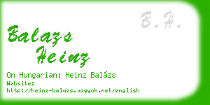 balazs heinz business card