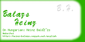 balazs heinz business card